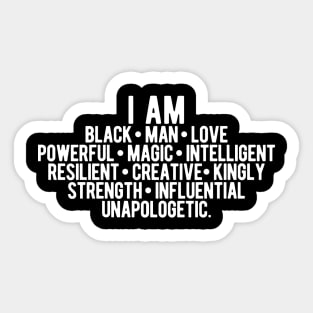I AM A Strong Black Man | African American Sticker